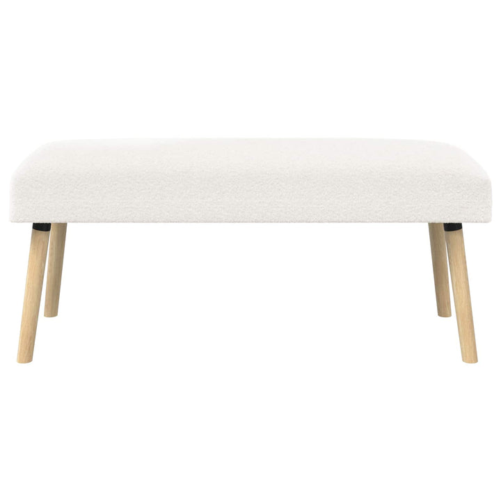 bænk Ensfarvet Cremefarvet 110 x 40 x 46 cm Bouclé