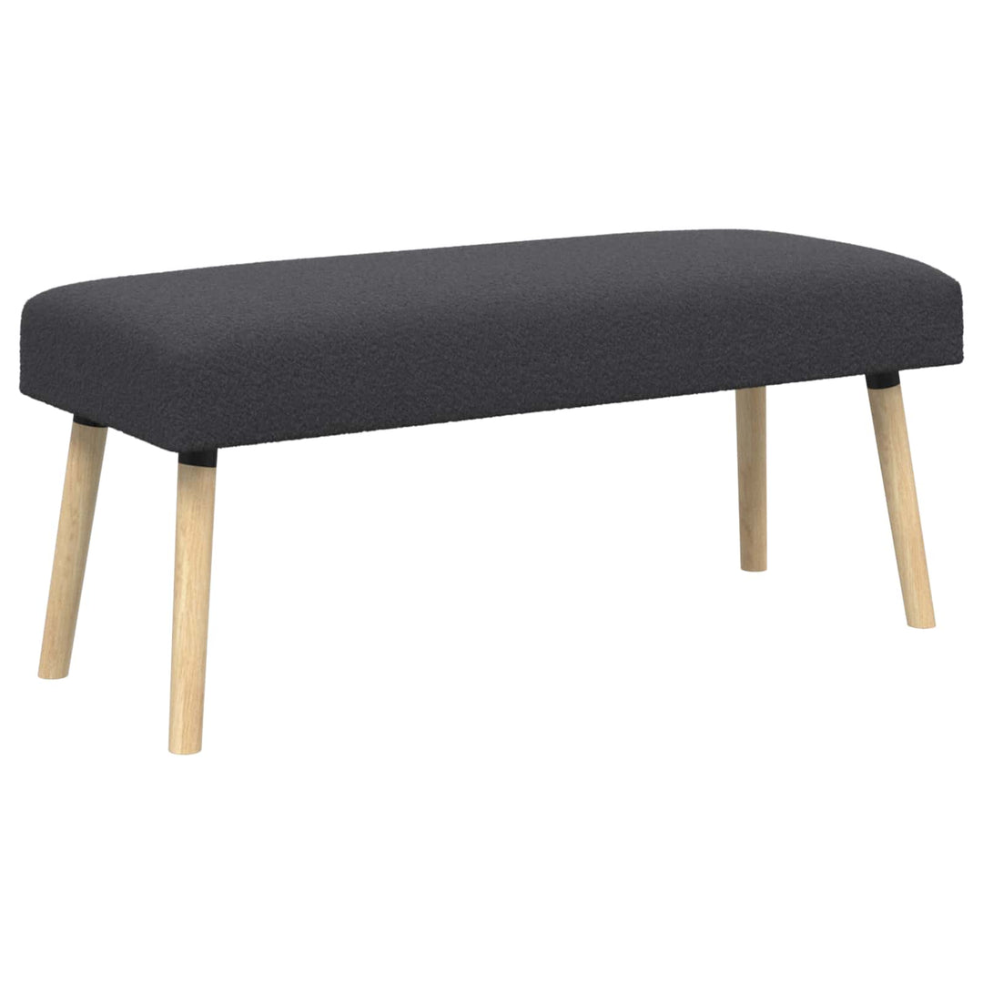 bænk Ensfarvet Mørkegrå 110 x 40 x 46 cm Bouclé