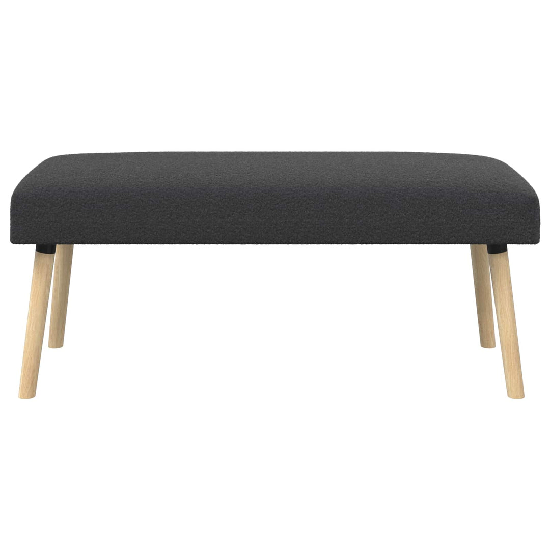 bænk Ensfarvet Mørkegrå 110 x 40 x 46 cm Bouclé