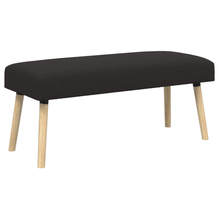 bænk Ensfarvet Sort 110 x 40 x 46 cm Bouclé