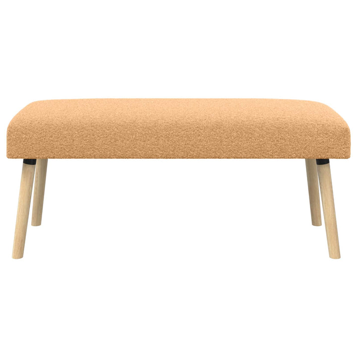 bænk Ensfarvet Beige 110 x 40 x 46 cm Bouclé