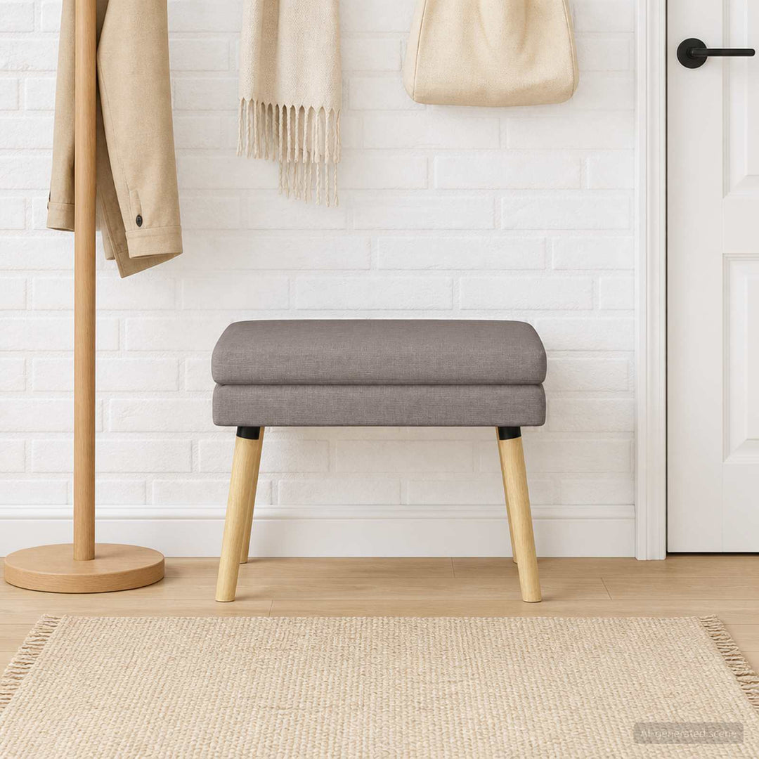 Dobbeltlagret bænk Gråbrun 60 x 40 x 46 cm Stof