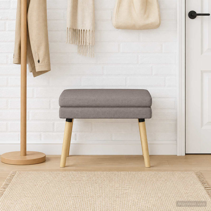 Dobbeltlagret bænk Gråbrun 60 x 40 x 46 cm Stof