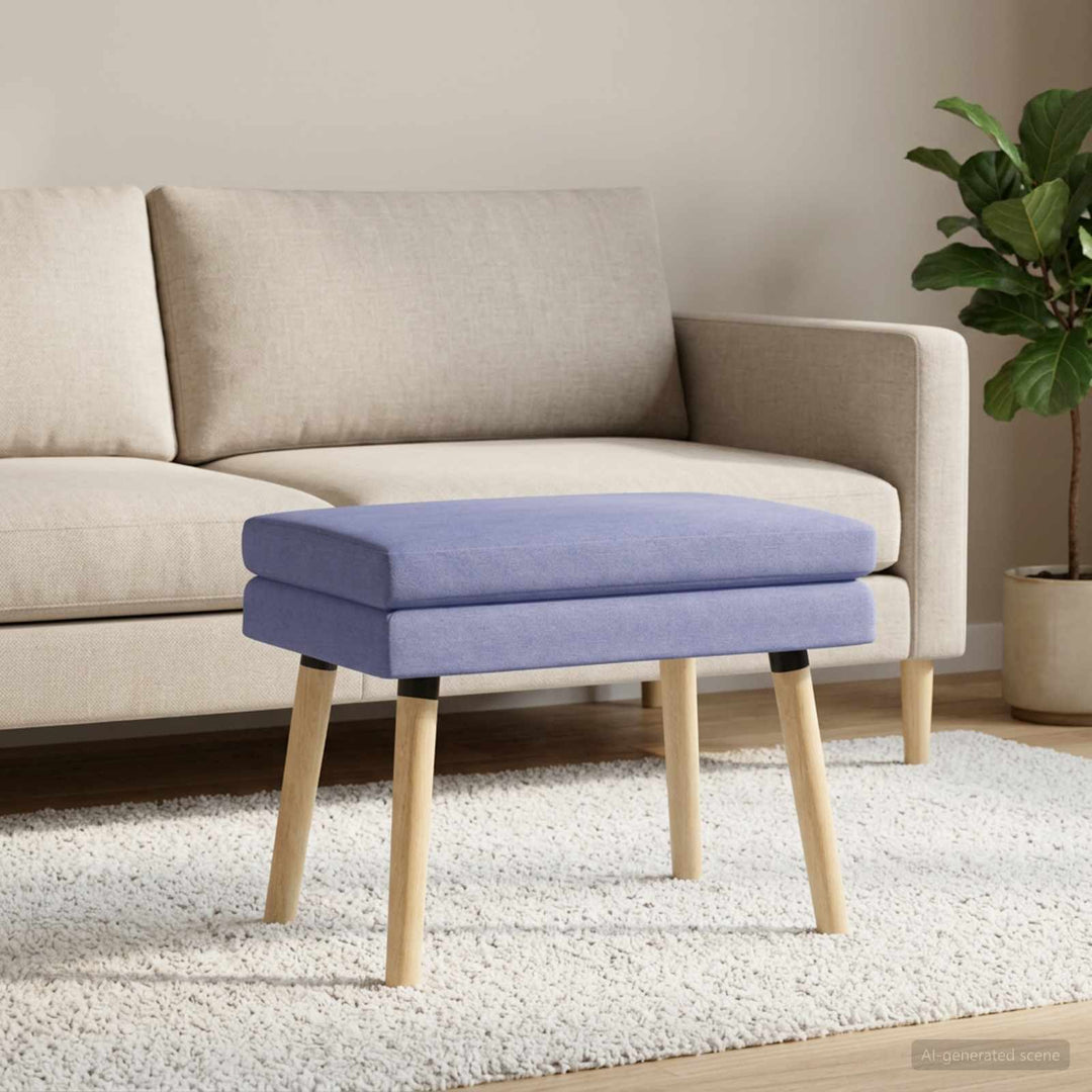 Dobbeltlagret bænk Jeans blå 60 x 40 x 46 cm Stof