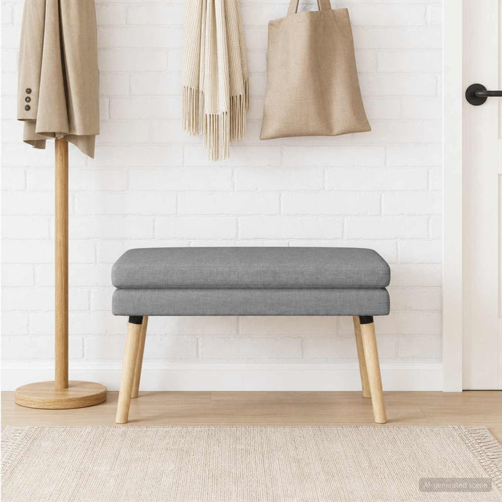Dobbeltlagret bænk Lysegrå 80 x 40 x 47 cm Stof