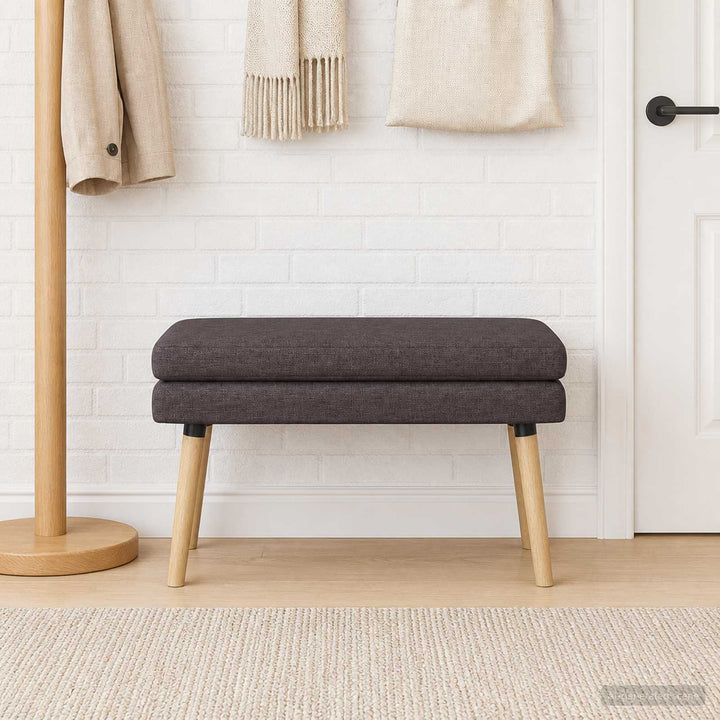 Dobbeltlagret bænk Mørk Brun 80 x 40 x 47 cm Stof