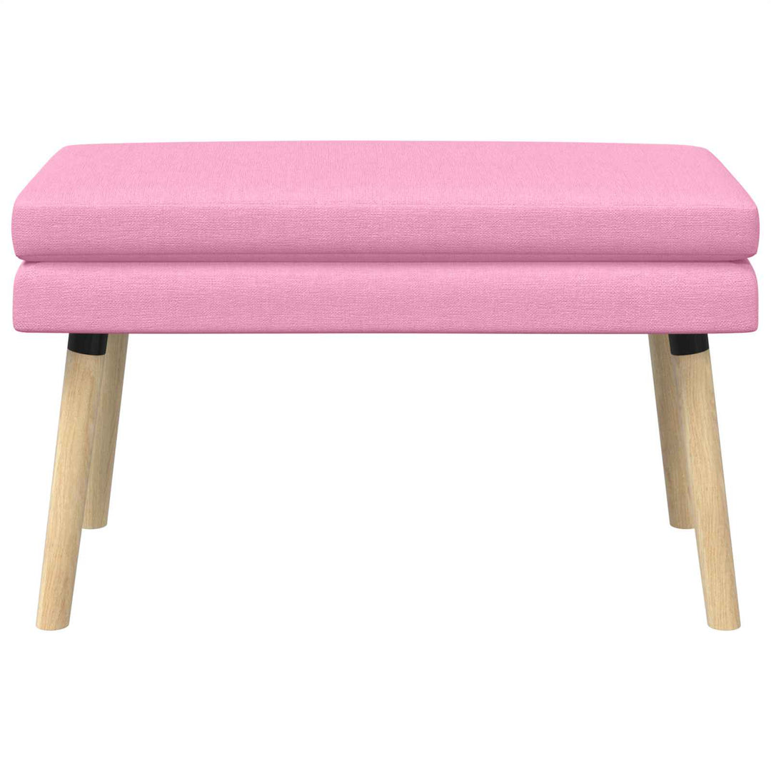 Dobbeltlagret bænk Lyserød 80 x 40 x 47 cm Stof