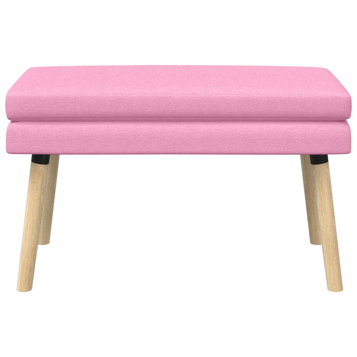 Dobbeltlagret bænk Lyserød 80 x 40 x 47 cm Stof