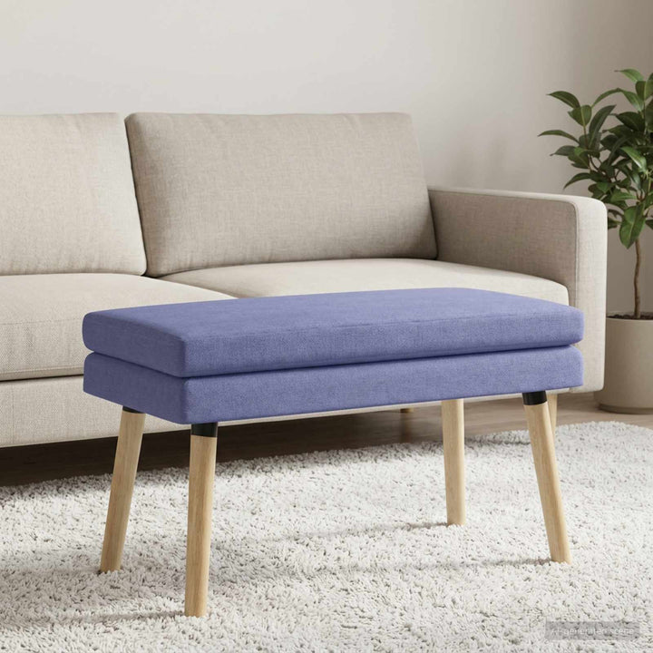 Dobbeltlagret bænk Jeans blå 80 x 40 x 47 cm Stof