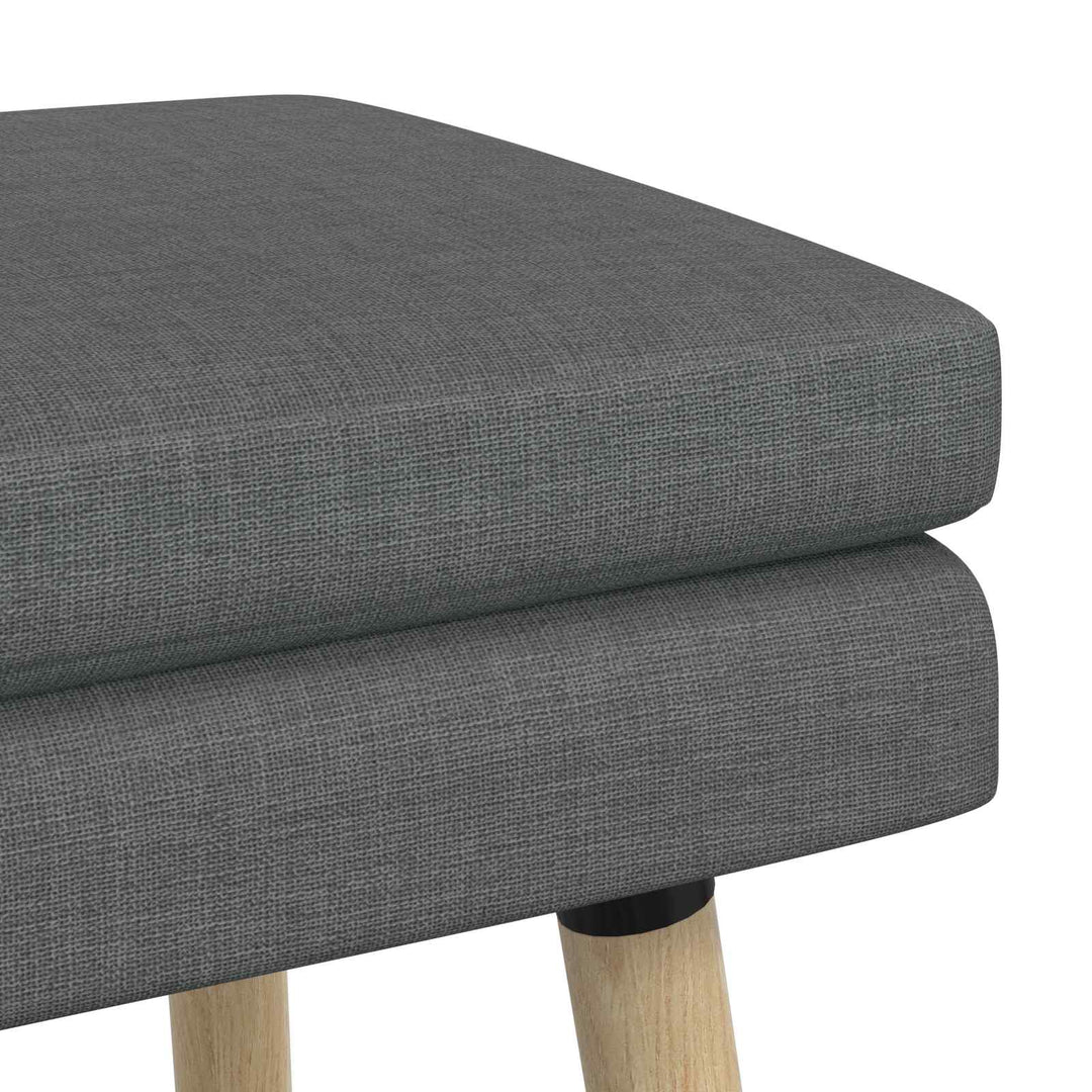 Dobbeltlagret bænk Mørkegrå 110 x 40 x 47 cm Stof