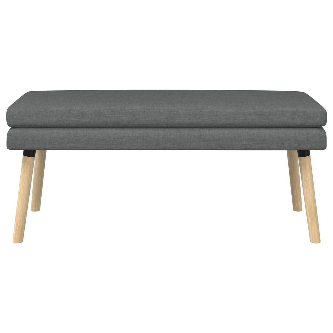 Dobbeltlagret bænk Mørkegrå 110 x 40 x 47 cm Stof