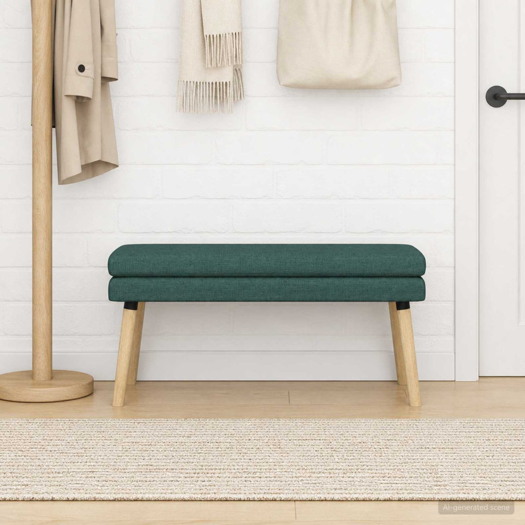Dobbeltlagret bænk Mørkegrøn 110 x 40 x 47 cm Stof