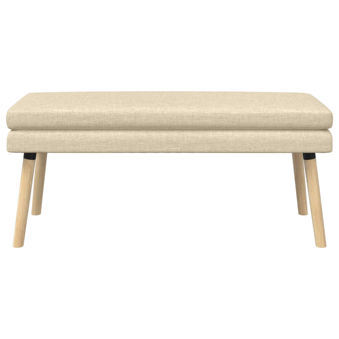 Dobbeltlagret bænk Cremefarvet 110 x 40 x 47 cm Stof