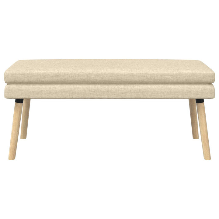 Dobbeltlagret bænk Cremefarvet 110 x 40 x 47 cm Stof