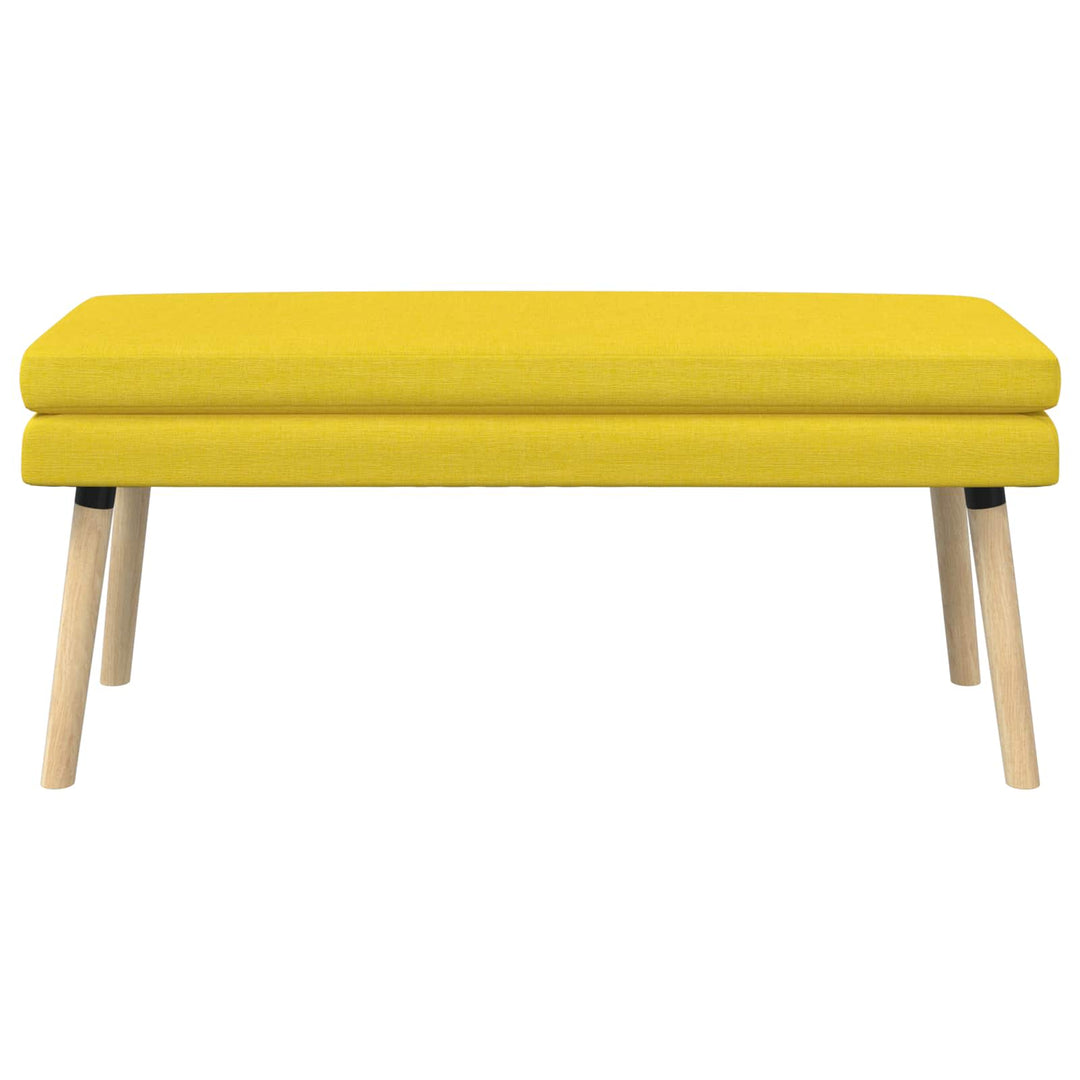 Dobbeltlagret bænk Lys Gul 110 x 40 x 47 cm Stof