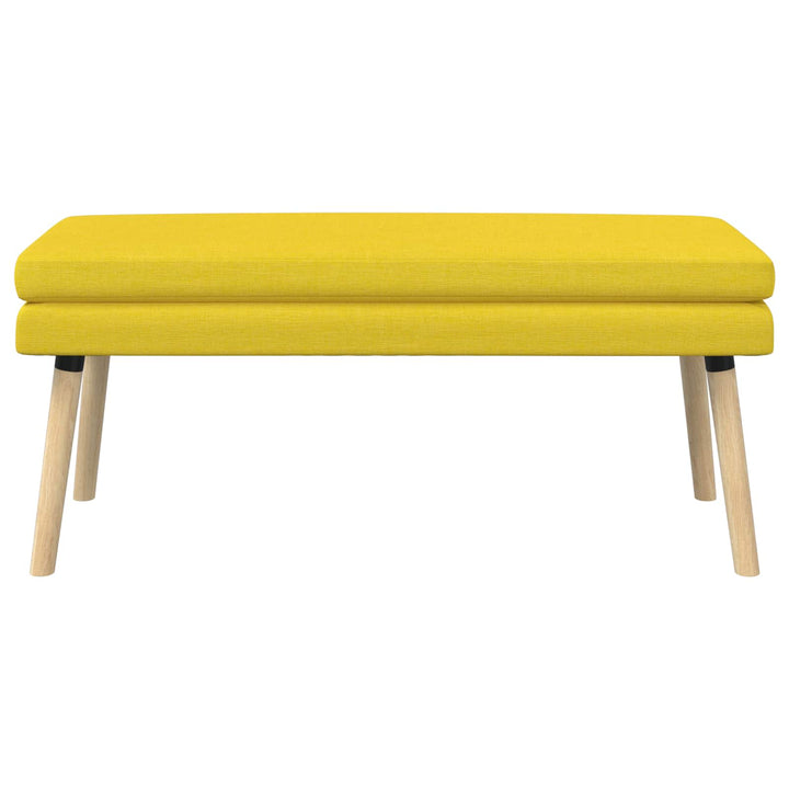 Dobbeltlagret bænk Lys Gul 110 x 40 x 47 cm Stof