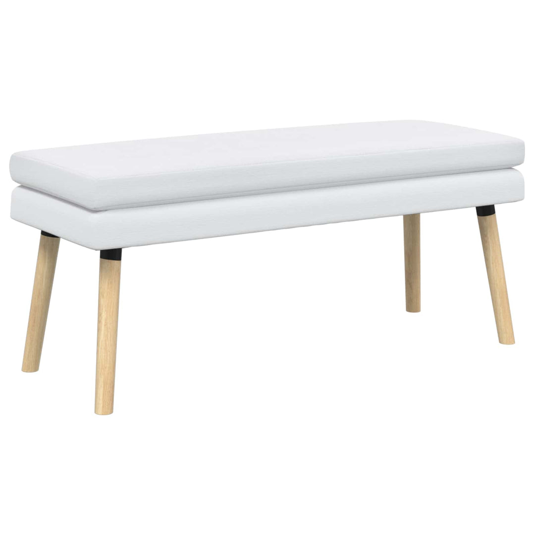 Dobbeltlagret bænk Hvid 110 x 40 x 47 cm Stof