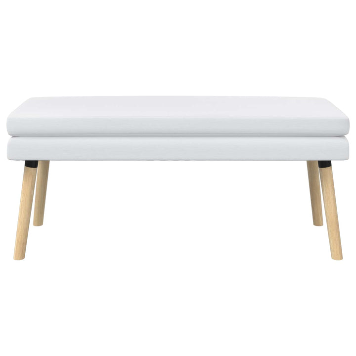 Dobbeltlagret bænk Hvid 110 x 40 x 47 cm Stof