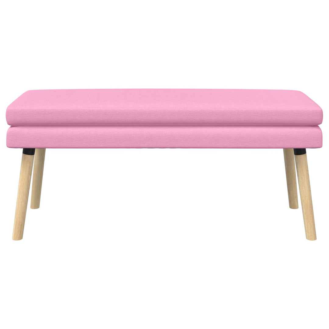 Dobbeltlagret bænk Lyserød 110 x 40 x 47 cm Stof