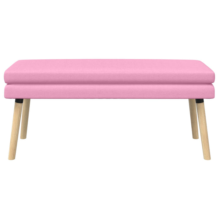 Dobbeltlagret bænk Lyserød 110 x 40 x 47 cm Stof
