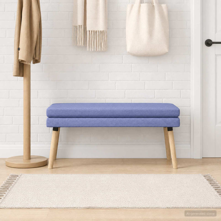 Dobbeltlagret bænk Jeans blå 110 x 40 x 47 cm Stof