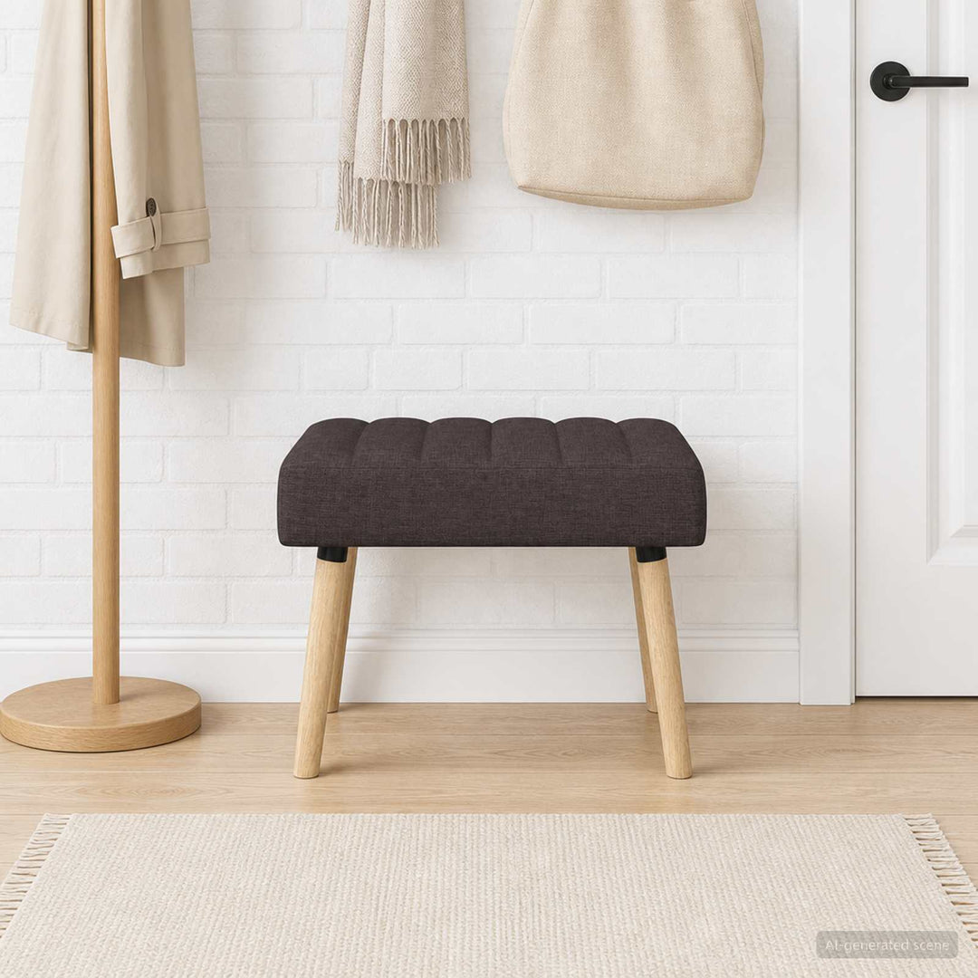 Kanalpuddet Bænk Mørk Brun 60 x 40 x 45 cm Stof