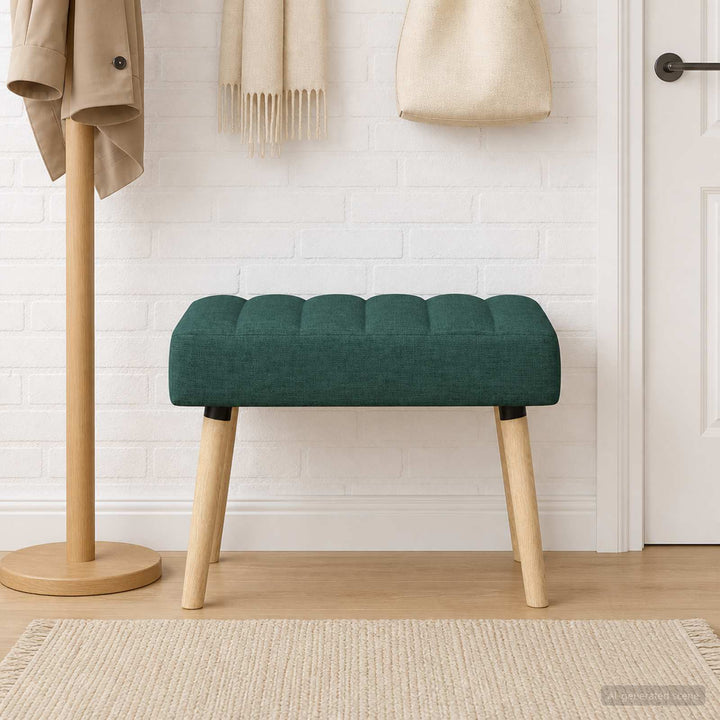 Kanalpuddet Bænk Mørkegrøn 60 x 40 x 45 cm Stof