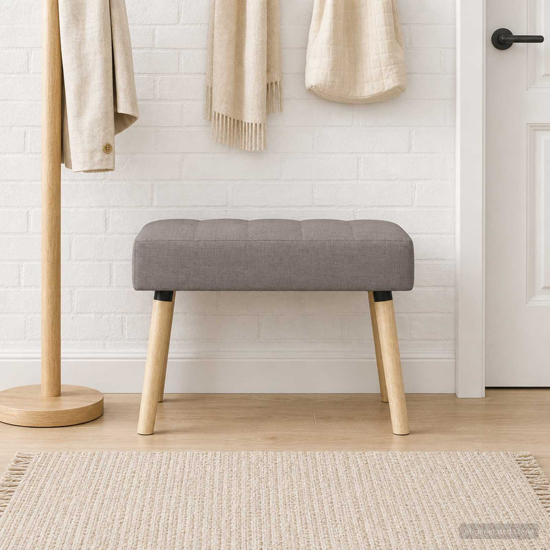 Kanalpuddet Bænk Gråbrun 60 x 40 x 45 cm Stof