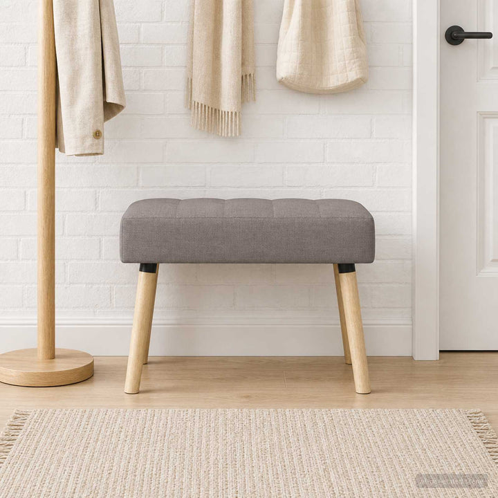 Kanalpuddet Bænk Gråbrun 60 x 40 x 45 cm Stof