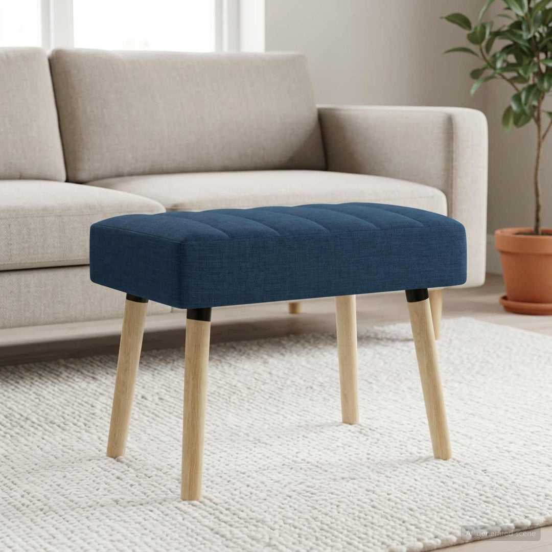 Kanalpuddet Bænk Blå 60 x 40 x 45 cm Stof