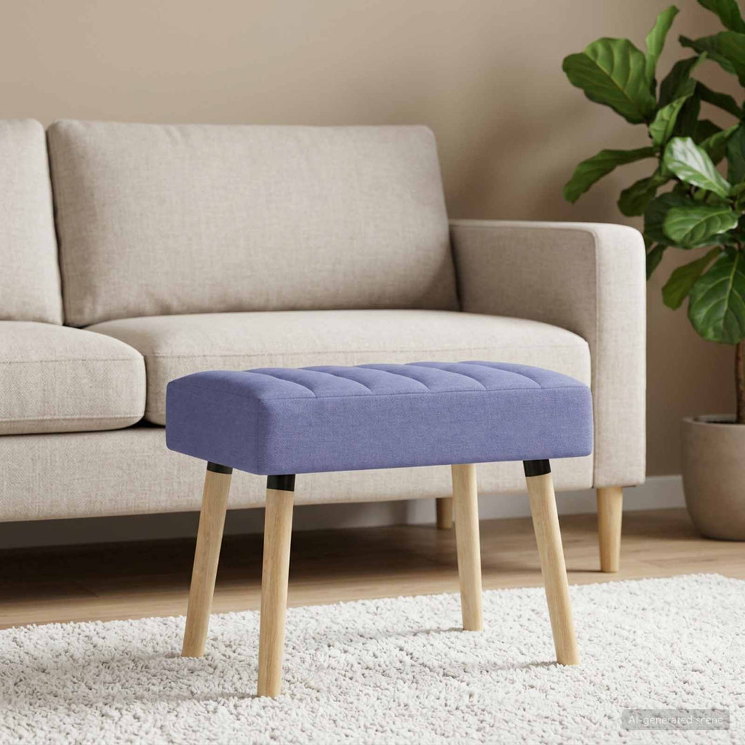 Kanalpuddet Bænk Jeans blå 60 x 40 x 45 cm Stof