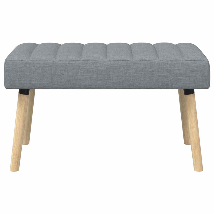 Kanalpuddet Bænk Lysegrå 80 x 40 x 46 cm Stof