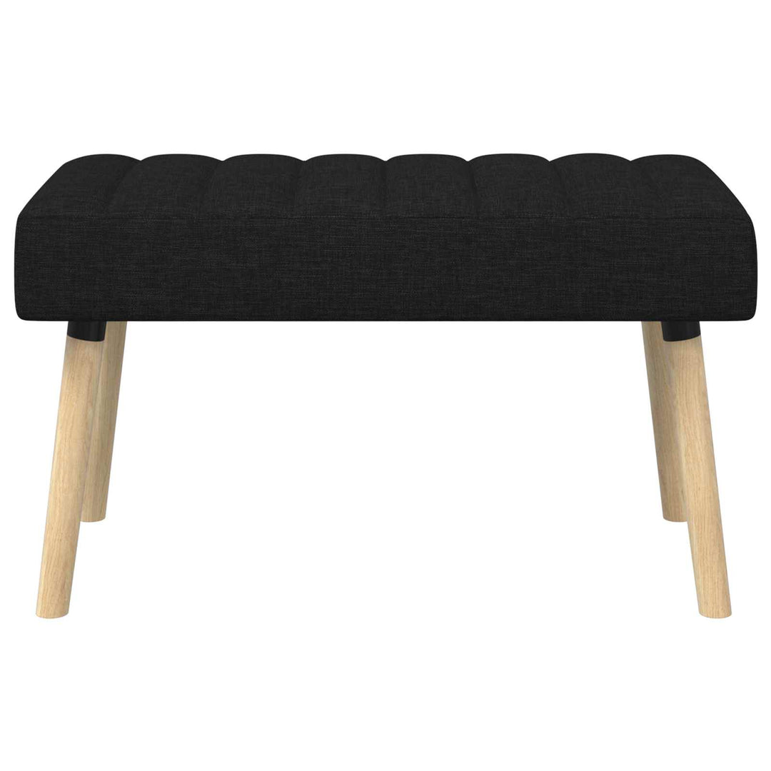 Kanalpuddet Bænk Sort 80 x 40 x 46 cm Stof