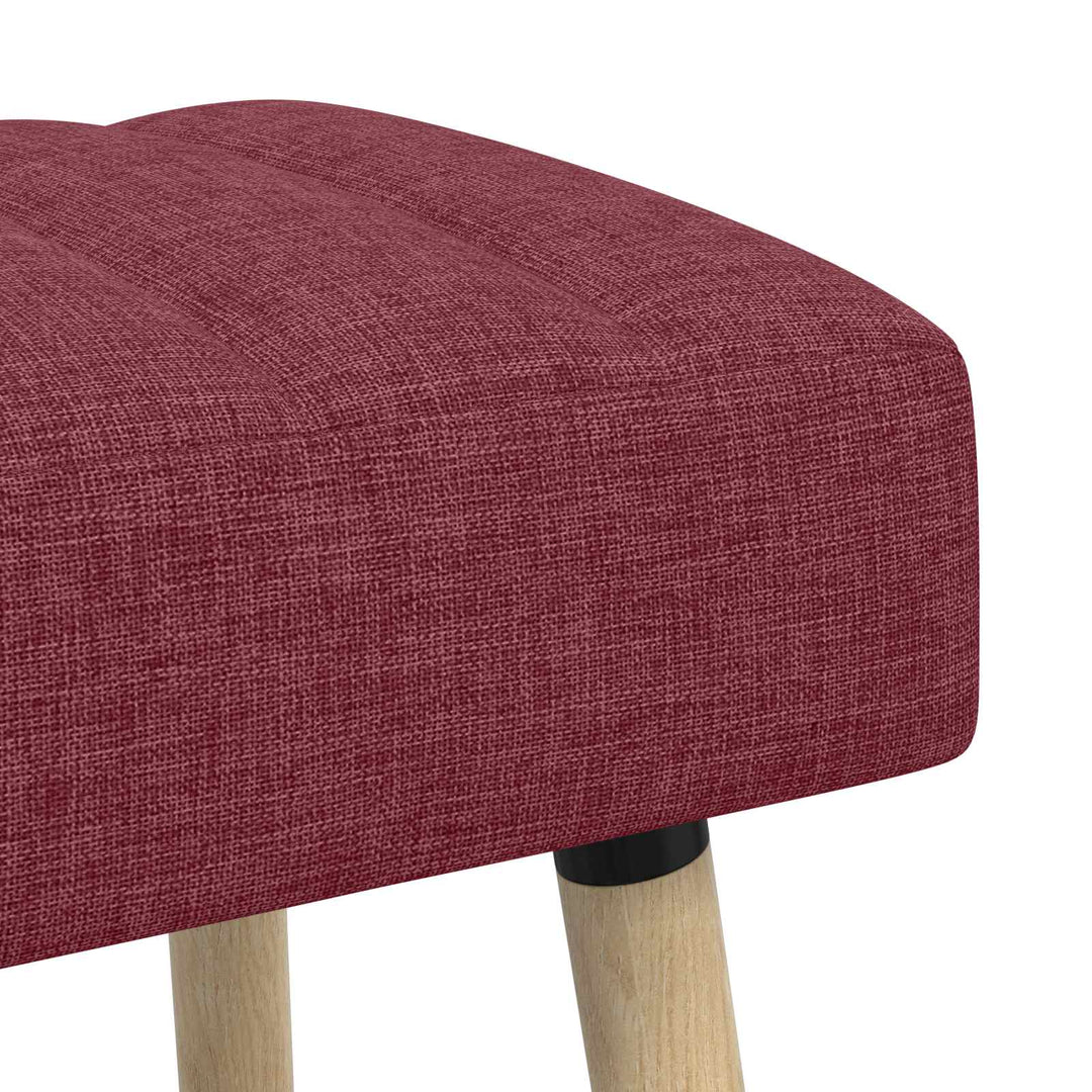 Kanalpuddet Bænk Vinrød 80 x 40 x 46 cm Stof