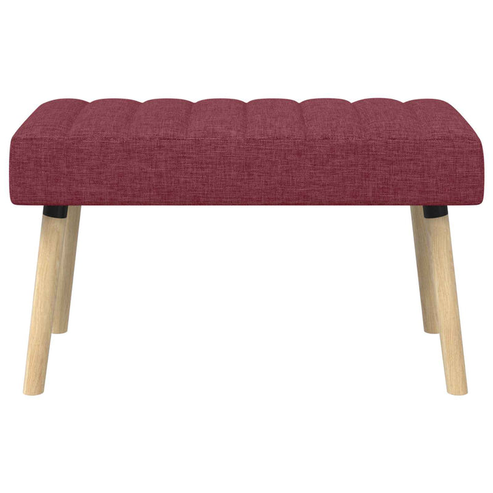 Kanalpuddet Bænk Vinrød 80 x 40 x 46 cm Stof