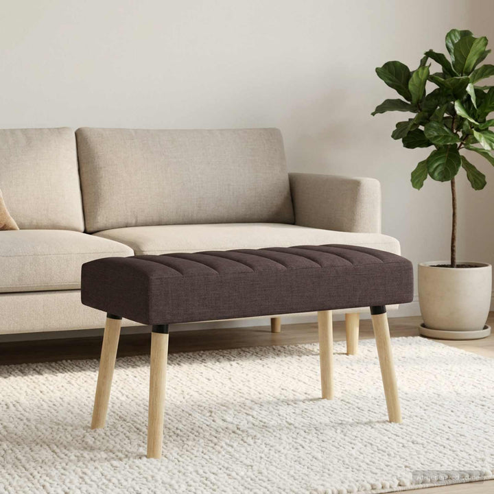 Kanalpuddet Bænk Mørk Brun 80 x 40 x 46 cm Stof