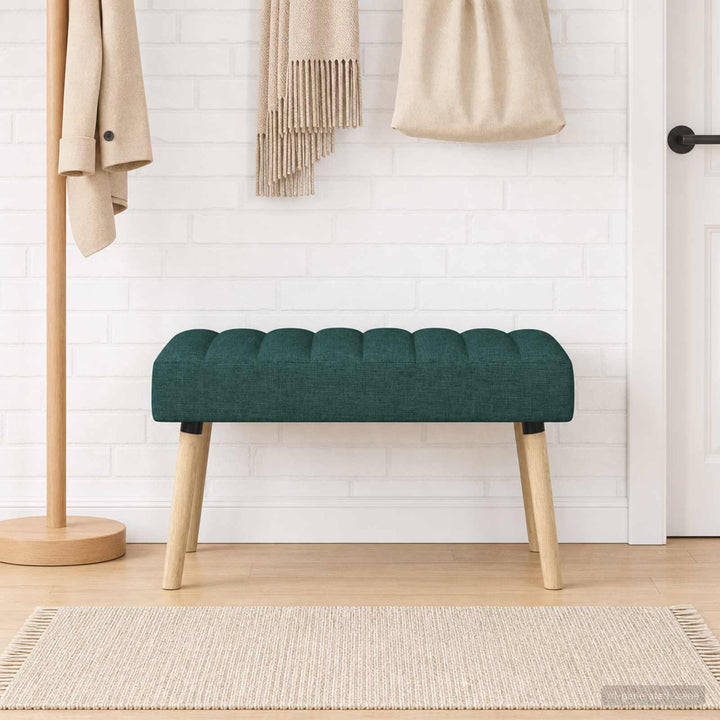 Kanalpuddet Bænk Mørkegrøn 80 x 40 x 46 cm Stof