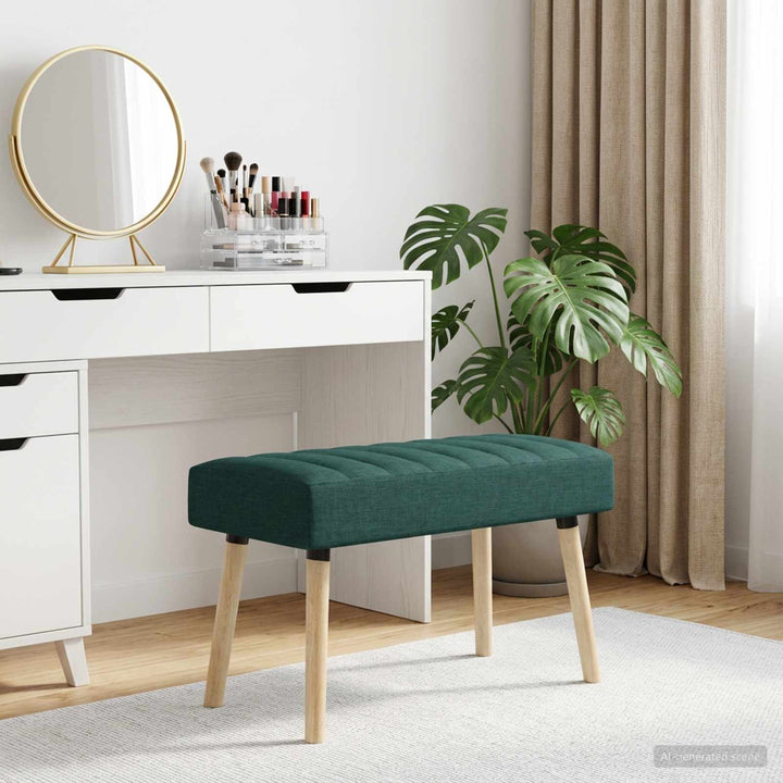 Kanalpuddet Bænk Mørkegrøn 80 x 40 x 46 cm Stof
