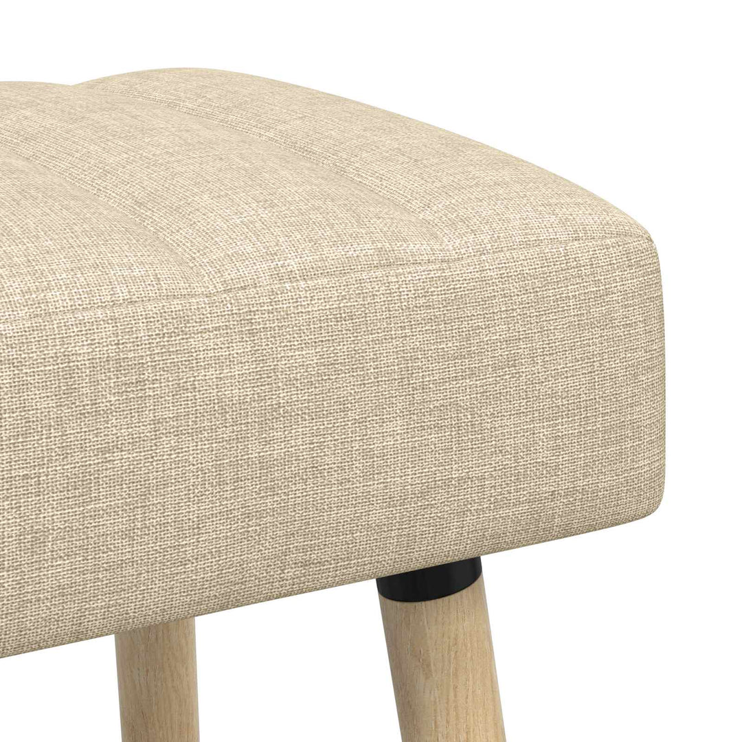 Kanalpuddet Bænk Cremefarvet 80 x 40 x 46 cm Stof