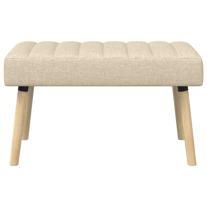 Kanalpuddet Bænk Cremefarvet 80 x 40 x 46 cm Stof