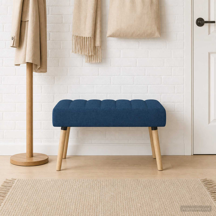 Kanalpuddet Bænk Blå 80 x 40 x 46 cm Stof
