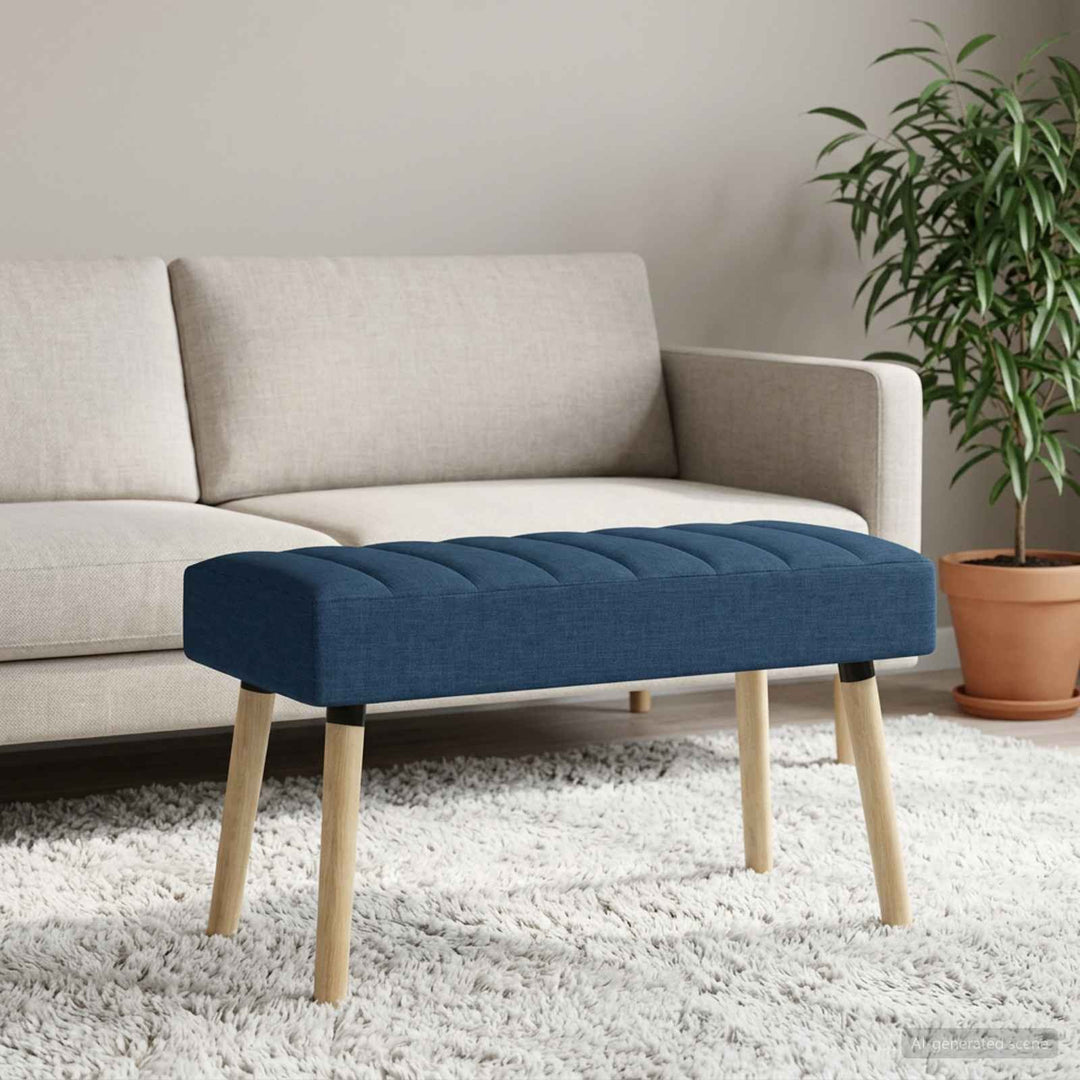 Kanalpuddet Bænk Blå 80 x 40 x 46 cm Stof