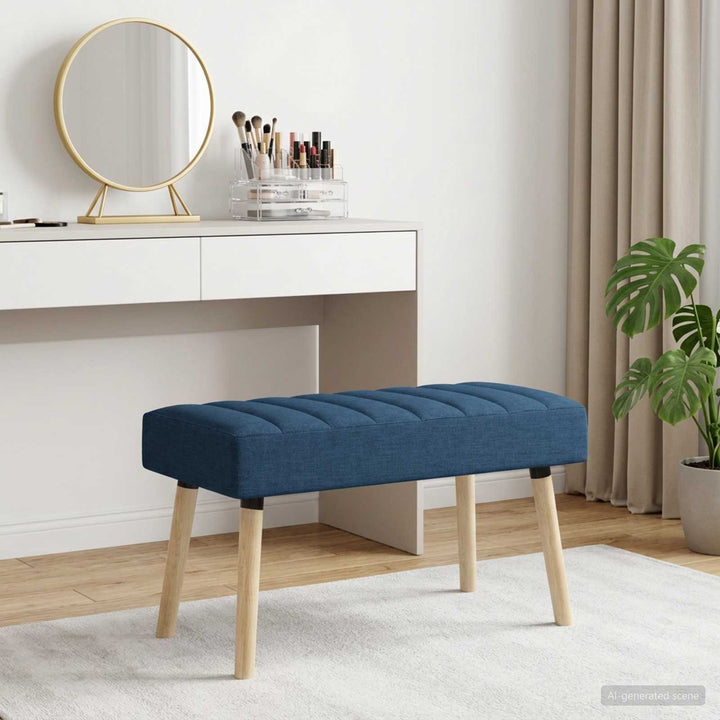 Kanalpuddet Bænk Blå 80 x 40 x 46 cm Stof