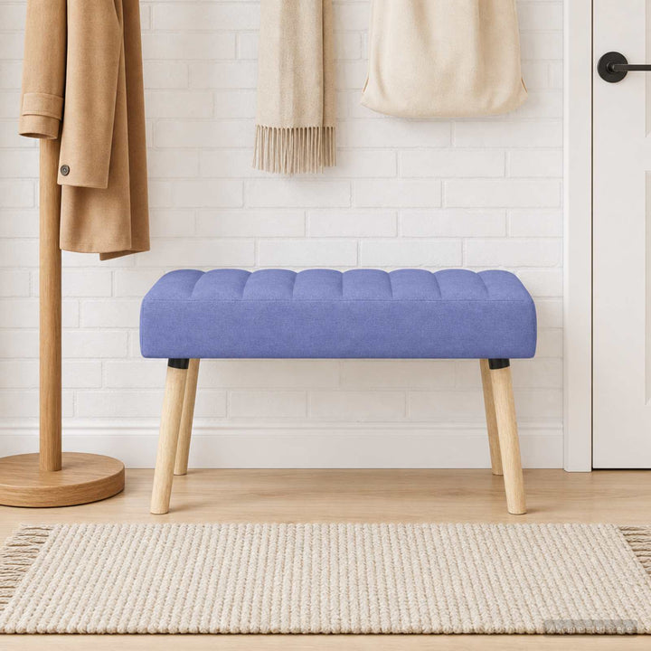 Kanalpuddet Bænk Jeans blå 80 x 40 x 46 cm Stof
