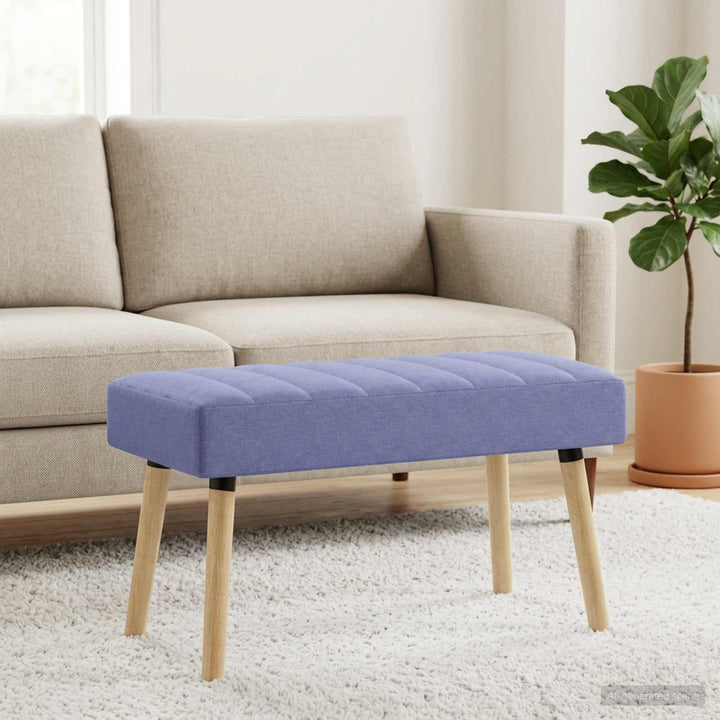 Kanalpuddet Bænk Jeans blå 80 x 40 x 46 cm Stof