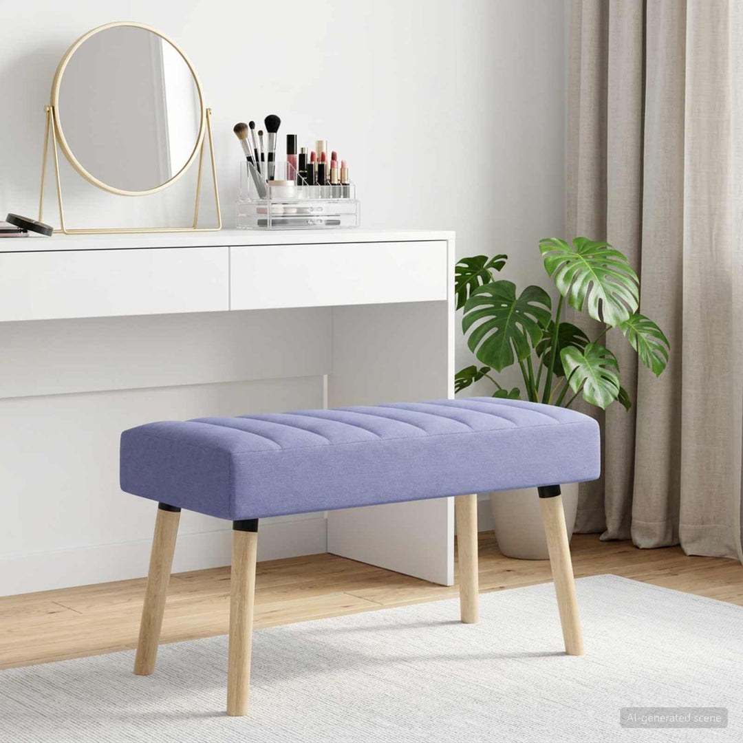 Kanalpuddet Bænk Jeans blå 80 x 40 x 46 cm Stof