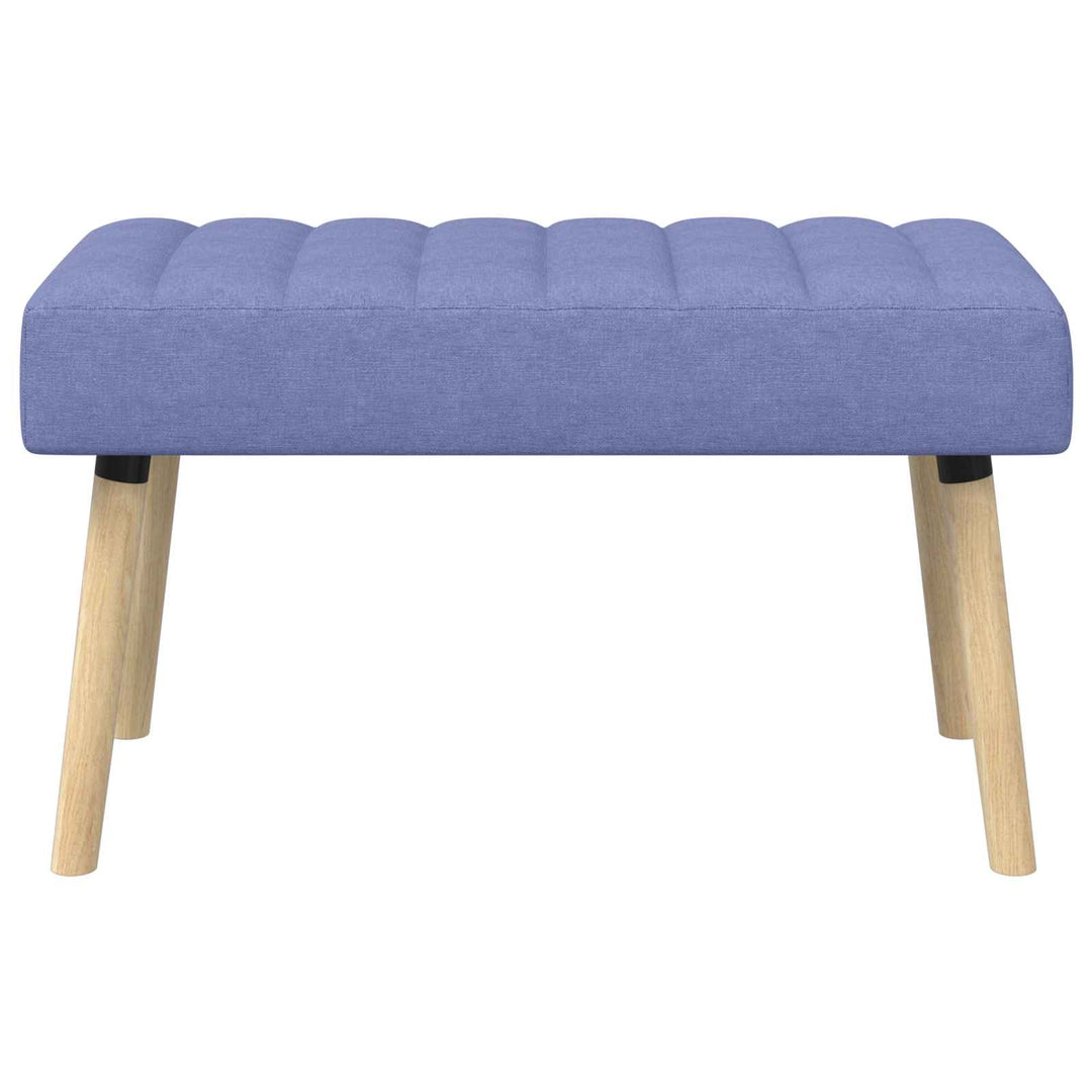 Kanalpuddet Bænk Jeans blå 80 x 40 x 46 cm Stof