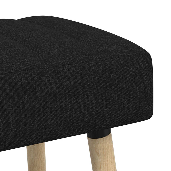 Kanalpuddet Bænk Sort 110 x 40 x 46 cm Stof