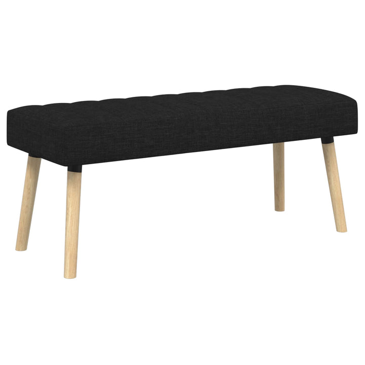 Kanalpuddet Bænk Sort 110 x 40 x 46 cm Stof