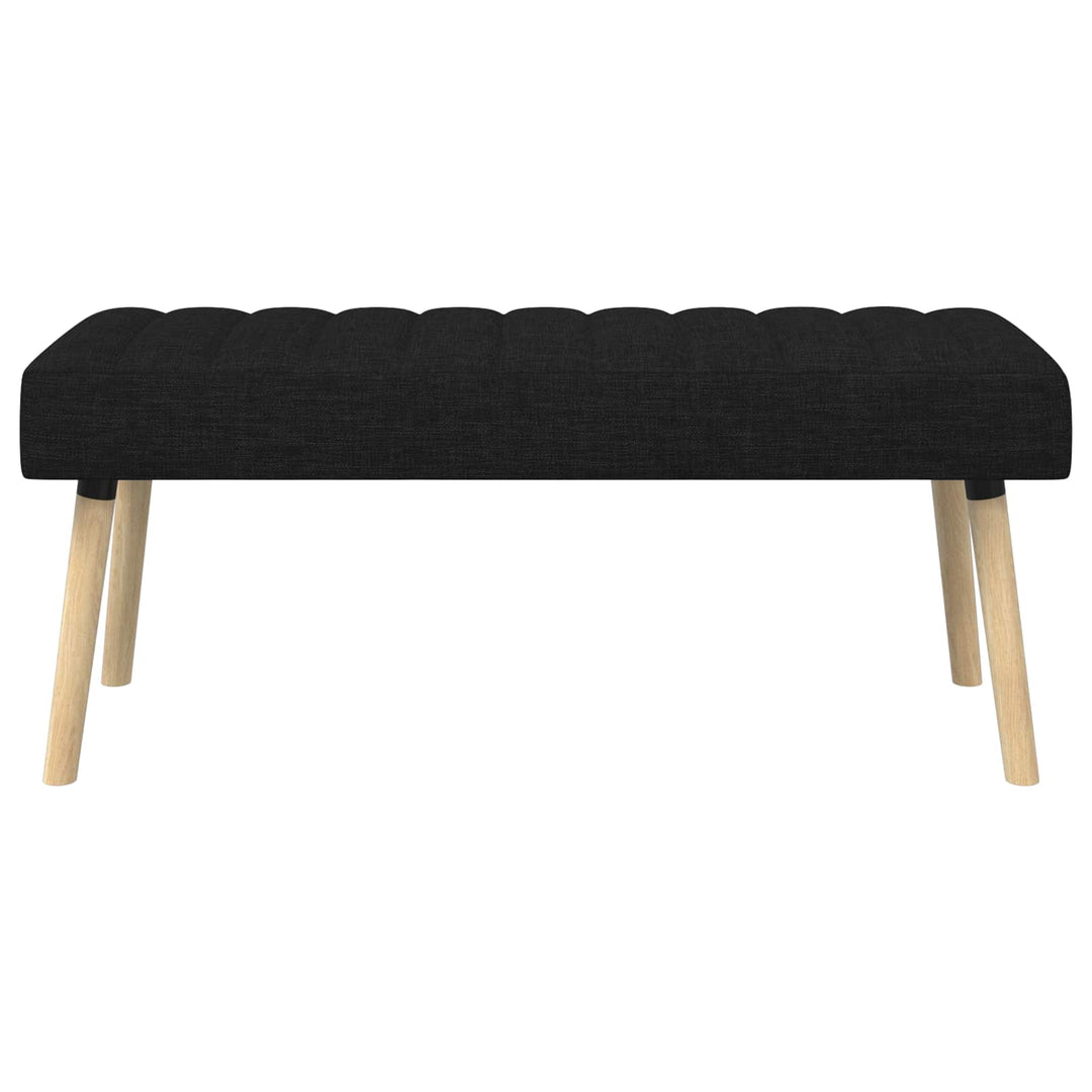 Kanalpuddet Bænk Sort 110 x 40 x 46 cm Stof